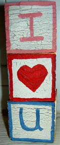 children’s blocks: I “heart” you