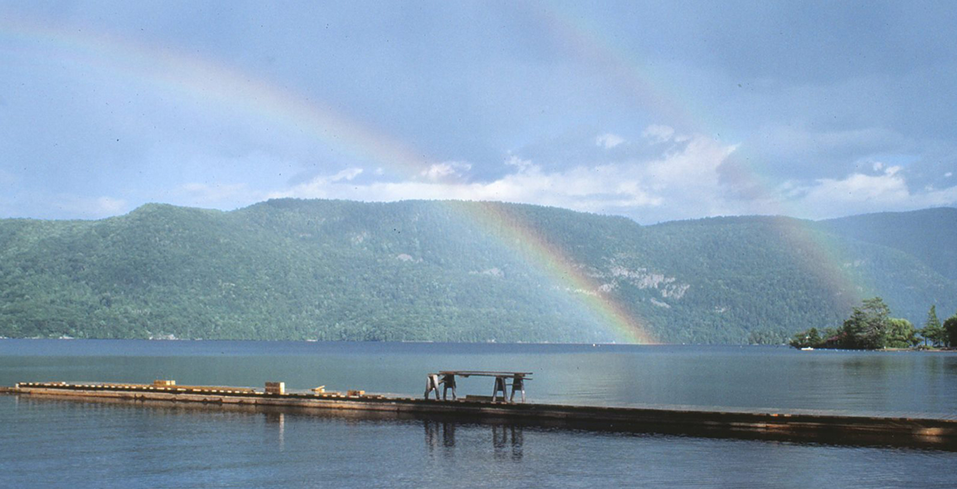 Double Rainbow over the lake at Silver Bay YMCS